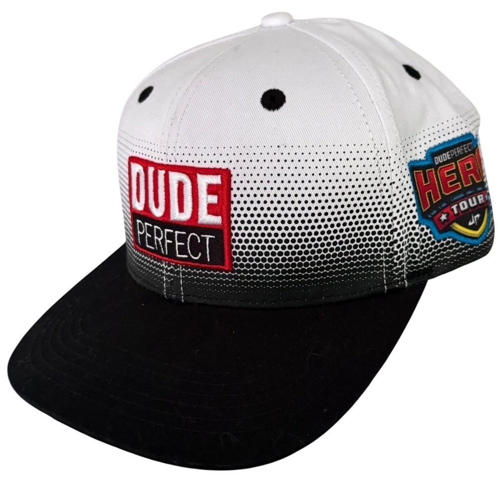 Dude Perfect Hero Tour Snapback Hat Gradient Flat Bill Cap Official Merch